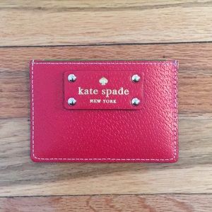 ❗️NEW Kate Spade RED credit card holder with TAGS